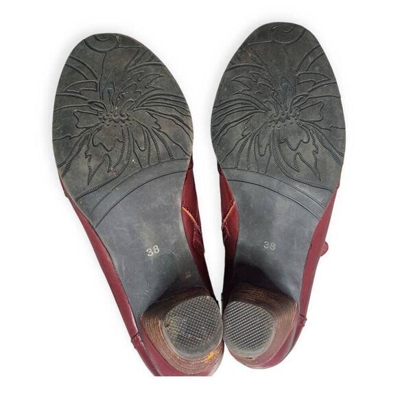 L'artiste Women's Belgard Leather Boots in Bordeaux Red size 38 - Picture 9 of 10